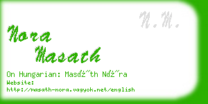 nora masath business card